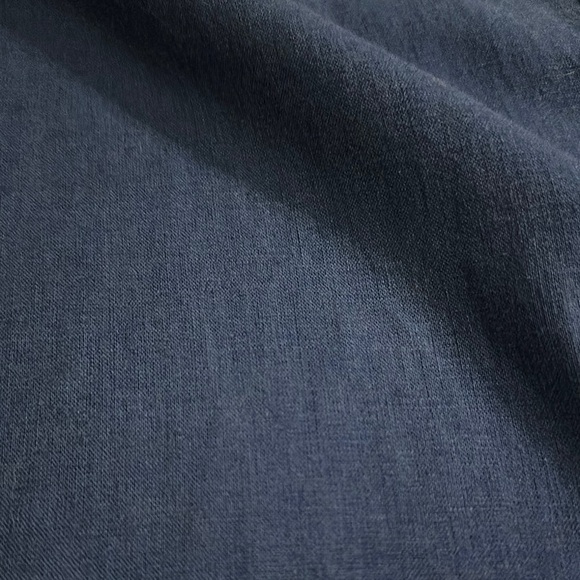 DANA BUCHMAN | Royal Blue Collared Sleeveless Button Down Linen Blouse - Picture 11 of 15